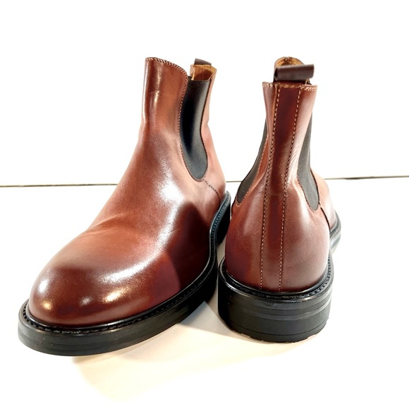 Magnanni Rich Brown Leather Ankle Boots